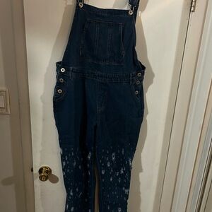 Stylish Blue Denim Overalls women size 18 with adjustable straps